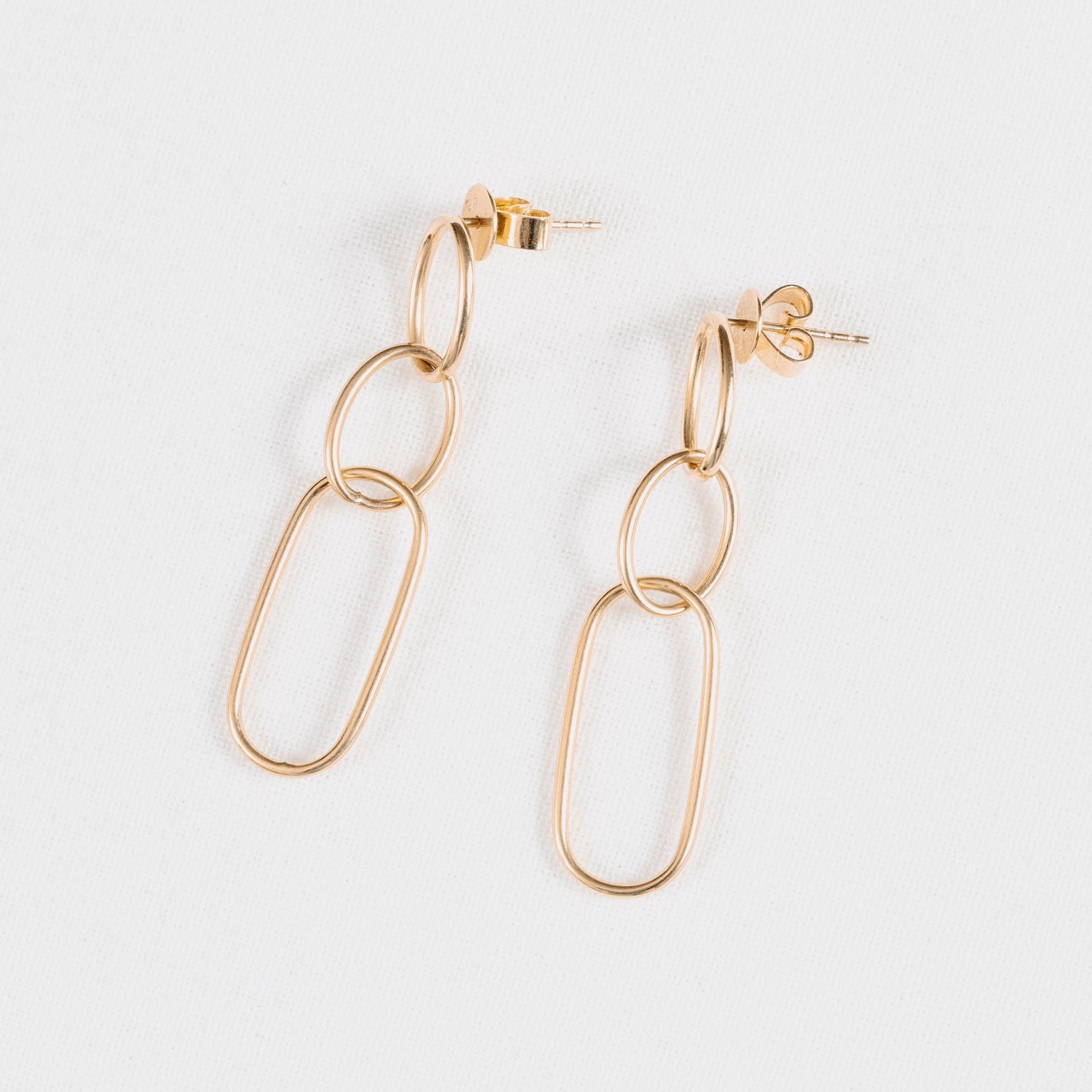 Paperclip and Oval Studs