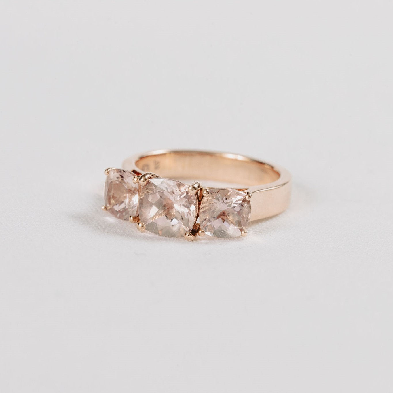 Morganite Three Stone