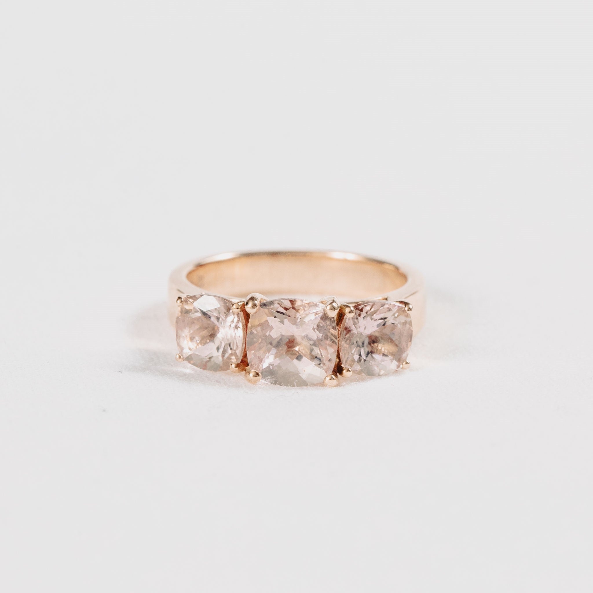 Morganite Three Stone