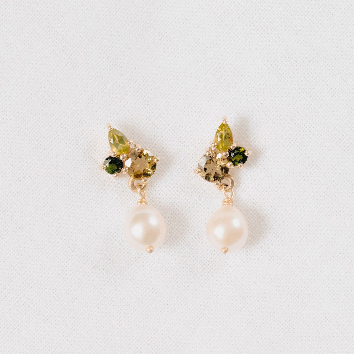 Green Posy Earrings