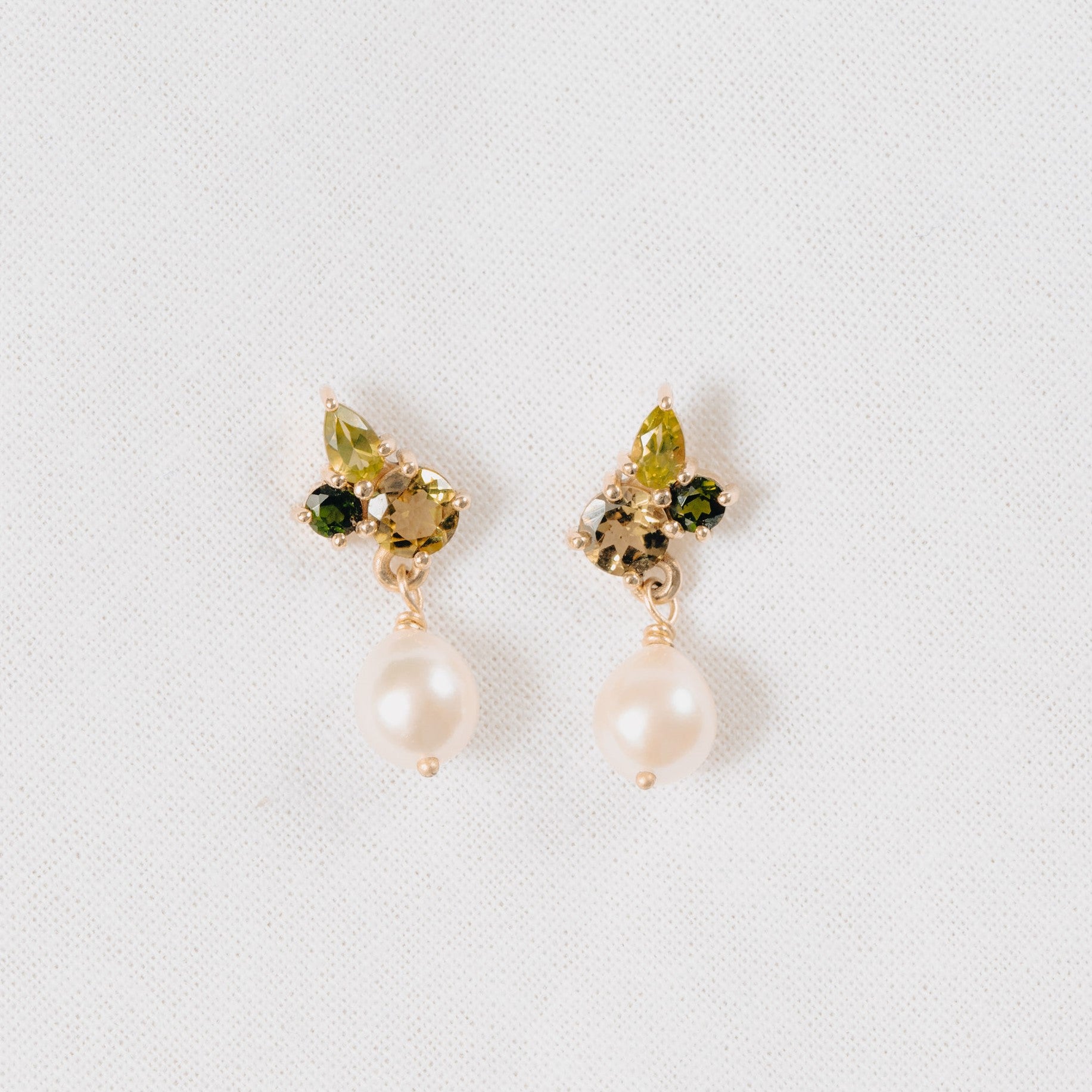 Green Posy Earrings