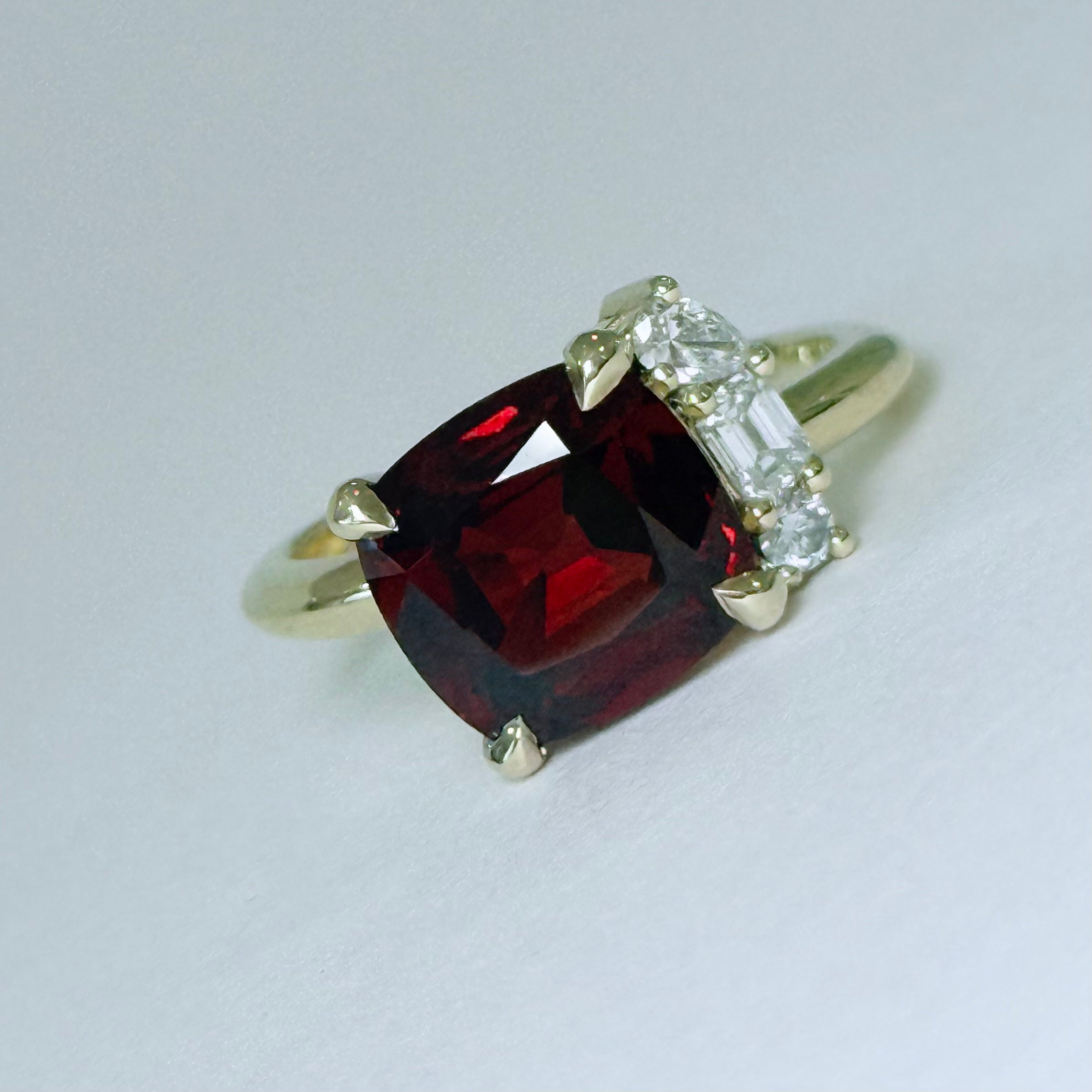 Asymmetric Garnet Cluster