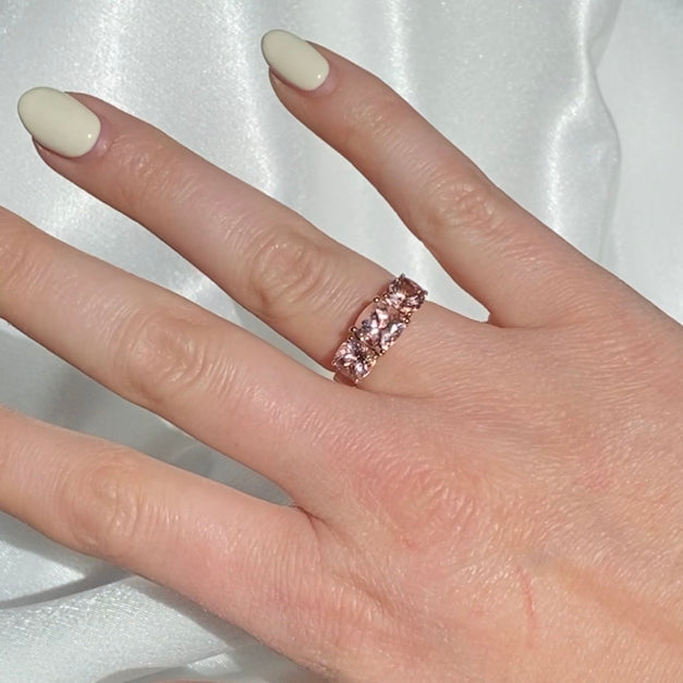 Morganite Three Stone