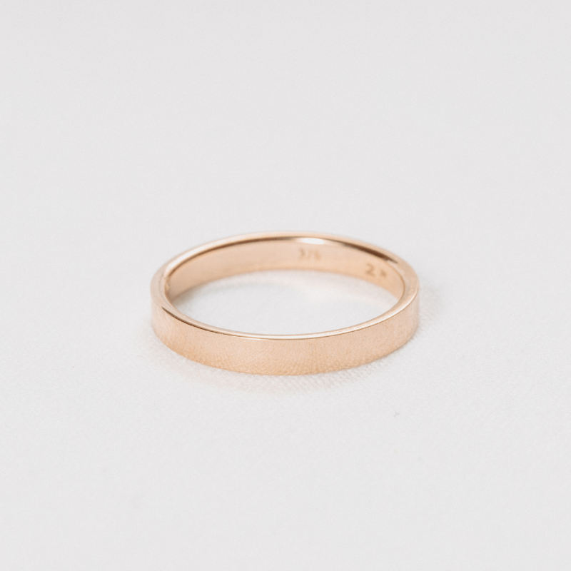 Rose Gold Flat Wedder
