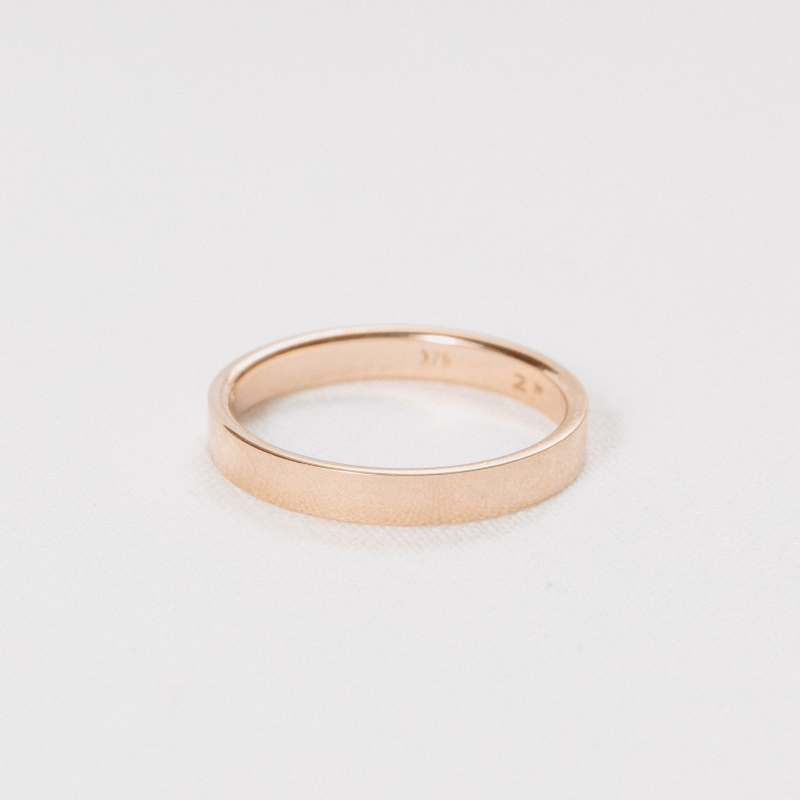 Rose Gold Flat Wedder
