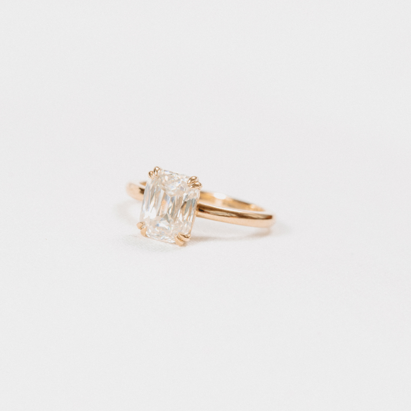 Criss Cut Moissanite Solitaire