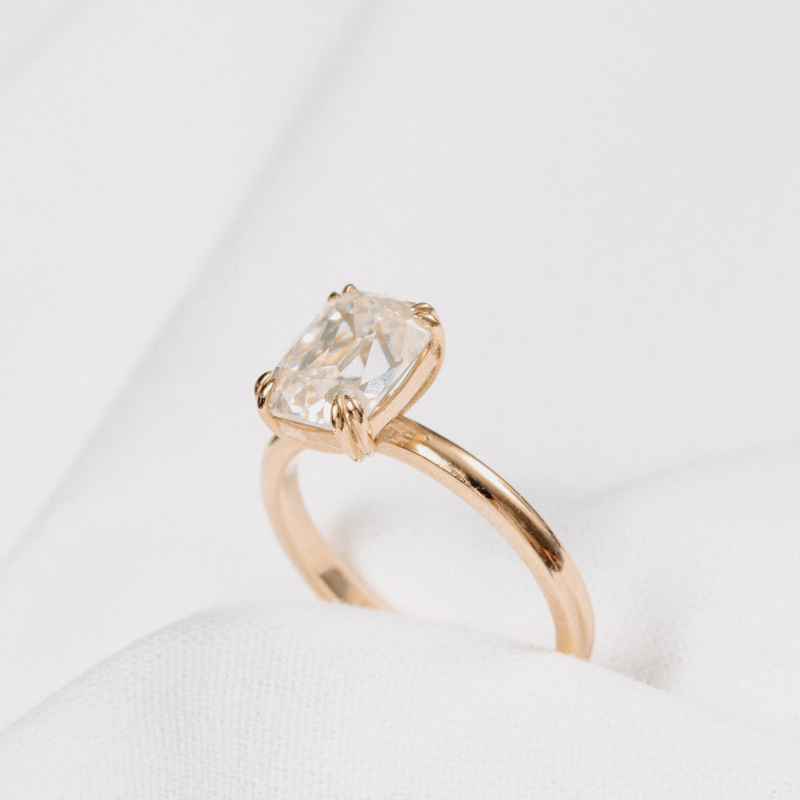 Criss Cut Moissanite Solitaire