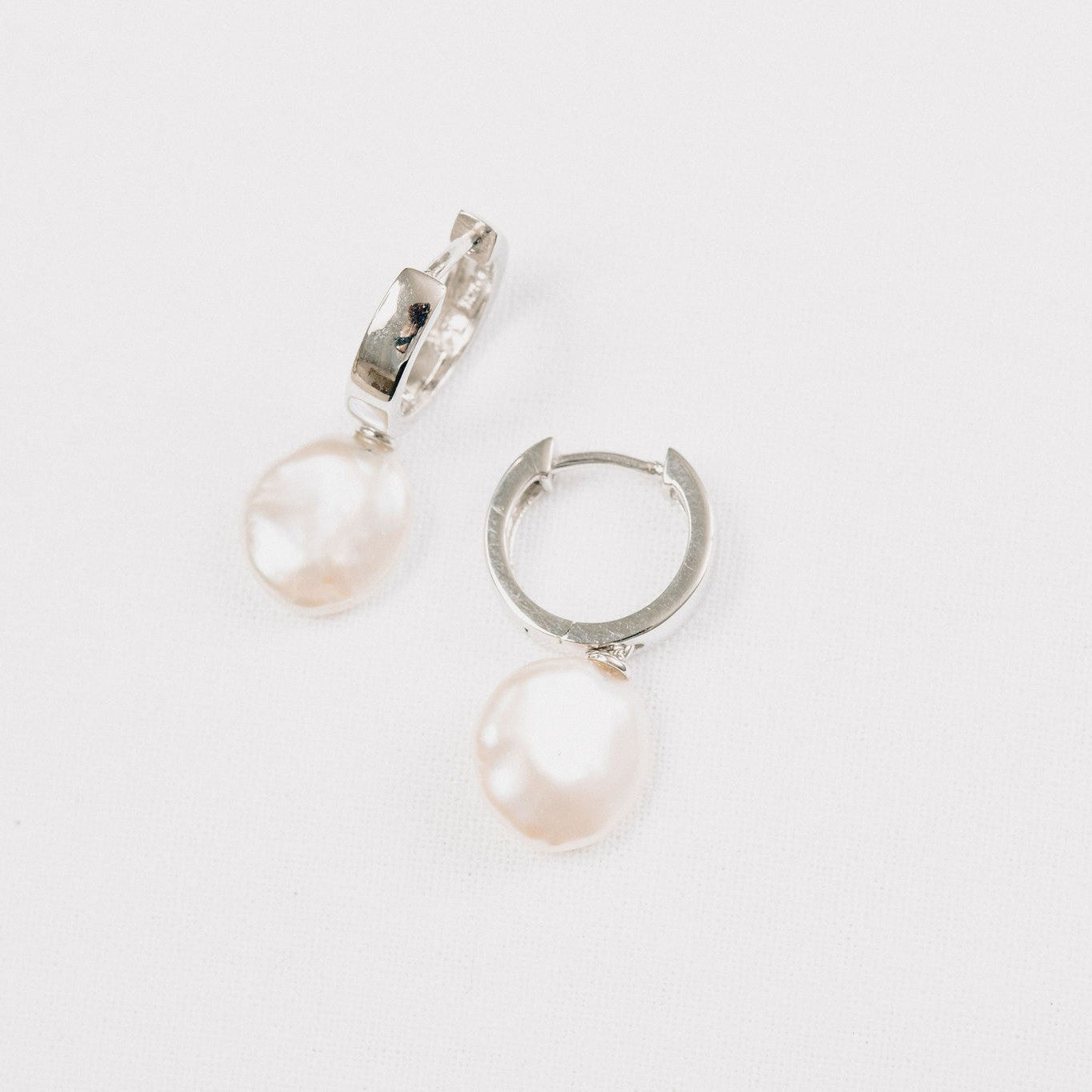 Huggies with Fresh Water Keshi Pearl