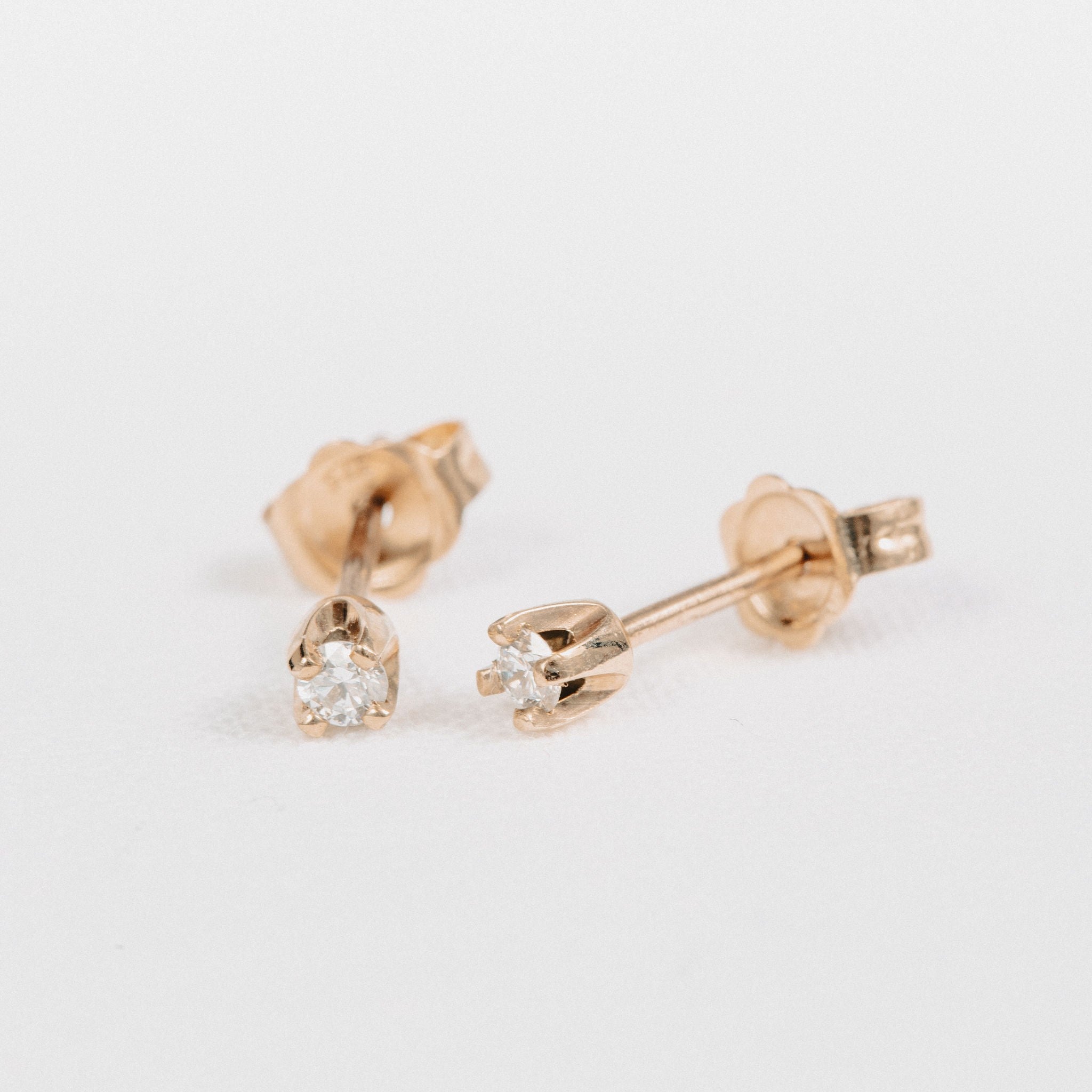 Yellow Gold Diamond Studs