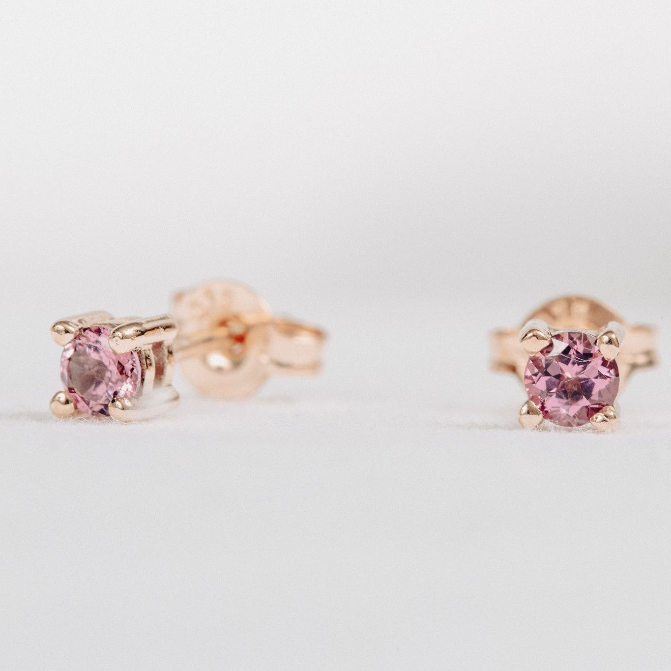 Pink Spinel Studs
