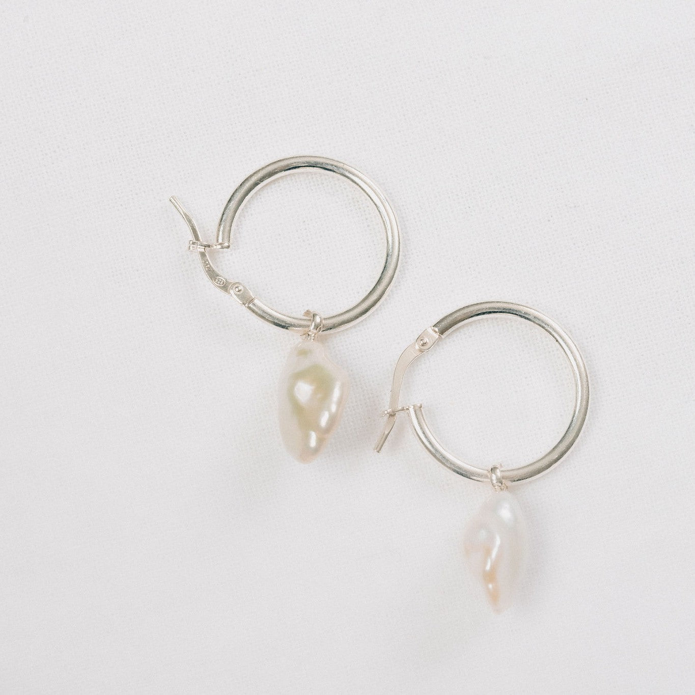 Hoops with Removable Keshi Danglers