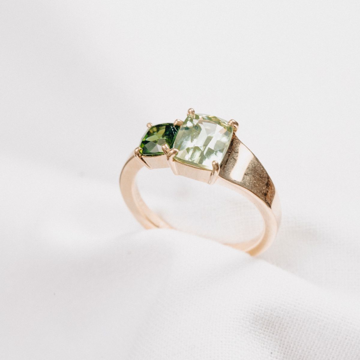 Double Green Dress Ring