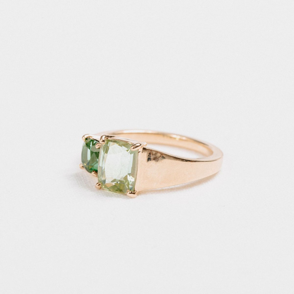 Double Green Dress Ring