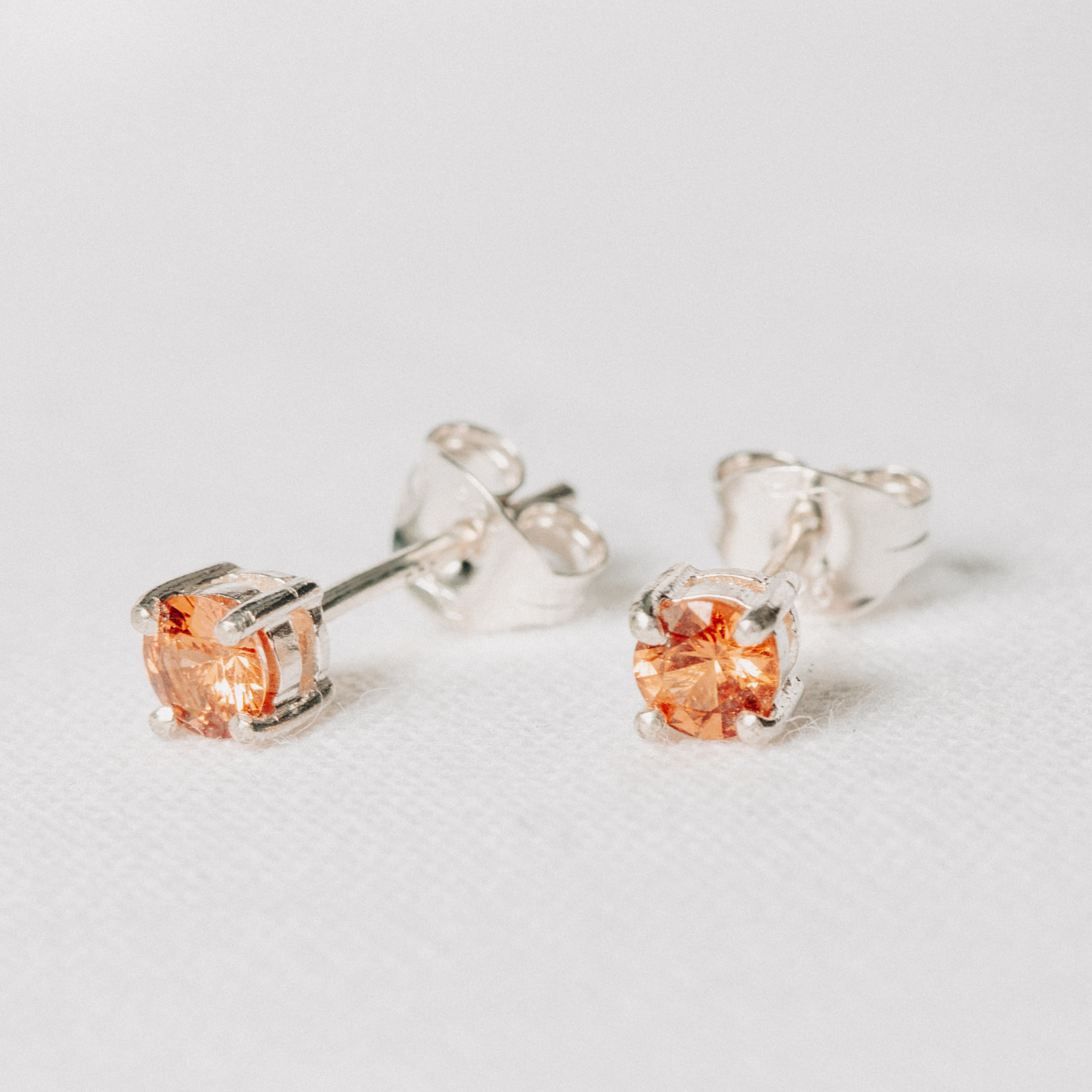 Spessartite Garnet Studs