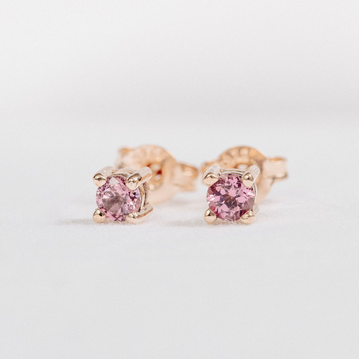 Pink Spinel Studs