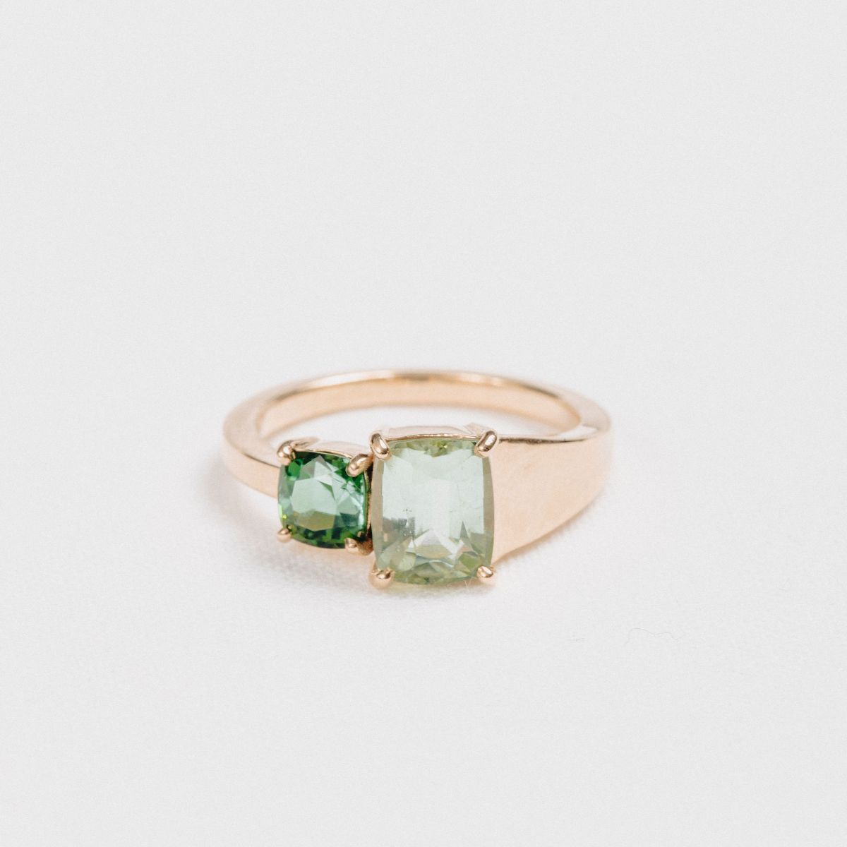 Double Green Dress Ring